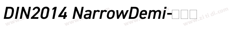 DIN2014 NarrowDemi字体转换
